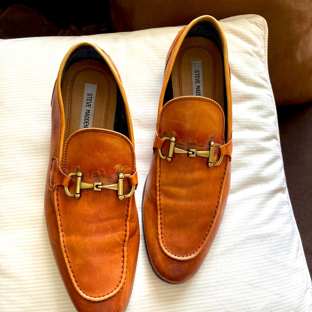 Steve Madden Leather Brown Shoe Mens 9.5